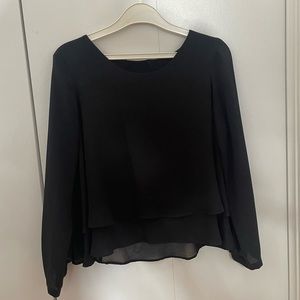 Zara flowy crop blouse